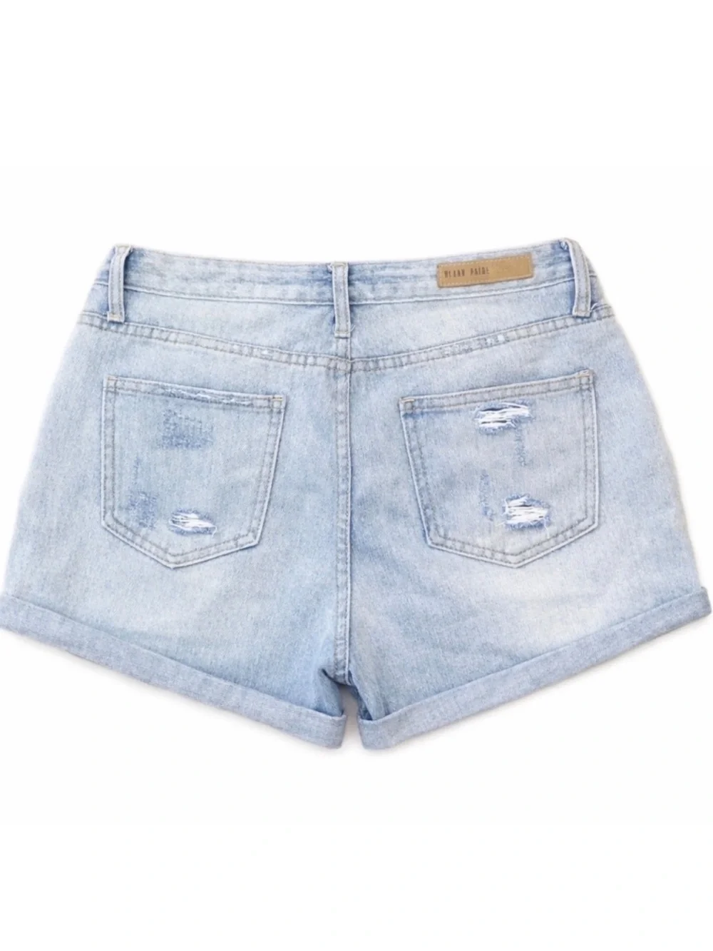 Blank Paige High Rise Boyfriend Denim Shorts Distressed Cuffed Size L